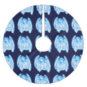 Blauwe engel kerstboomrok kerstboom rok (Voorkant)