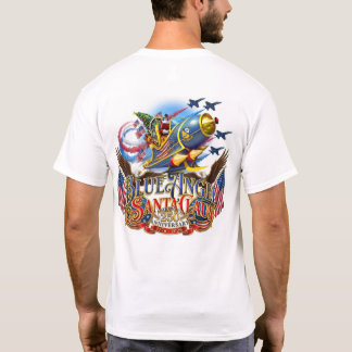 Blauwe Engel Kerstman Amerika 250ste verjaardag T-shirt