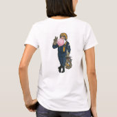 Blauwe Engel Kerstman T-shirt (Achterkant)
