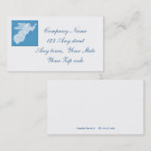 Blauwe engel met vorm Notitie achtergrond Visitekaartje (Voorkant / Achterkant)