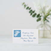 Blauwe engel met vorm Notitie achtergrond Visitekaartje (Staand voorkant)