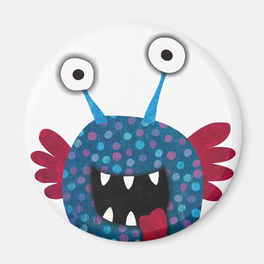 Blauwe Engel Monster magneet (Voorkant)