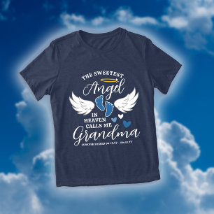 Blauwe engel noemt me oma verlies van kleinzoon Tri-Blend shirt