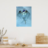 blauwe engel poster (Keuken)