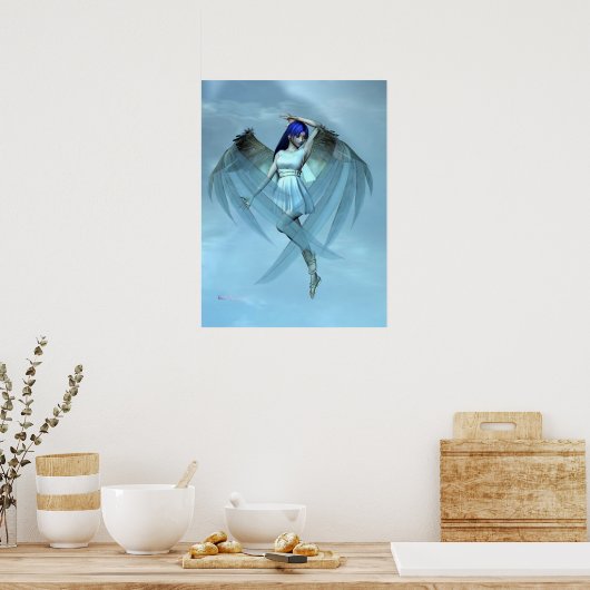 blauwe engel poster (Keuken)