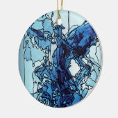 Blauwe Engel Sierstuk Keramisch Ornament (Links)