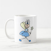 Blauwe engel stickfiguur mok (Links)
