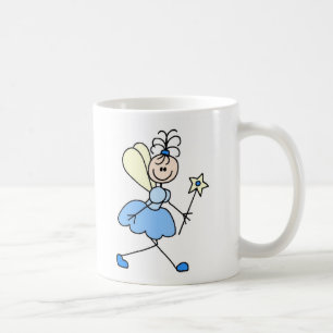 Blauwe engel stickfiguur mok