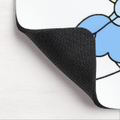 Blauwe engel stickfiguur muismat (Hoek)