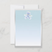 Blauwe Engel Teddybeer Bedankt Baby Shower (Achterkant)