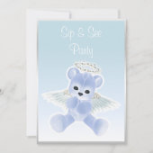 Blauwe Engel Teddybeer Sip & See Kaart (Voorkant)
