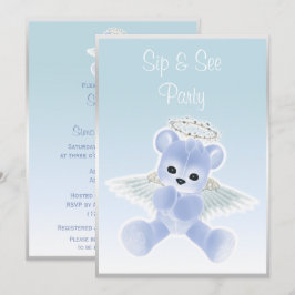 Blauwe Engel Teddybeer Sip & See Kaart