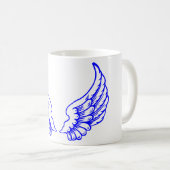 Blauwe engel vleugels Mok. Koffiemok (Voorkant rechts)