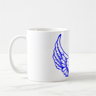 Blauwe engel vleugels Mok. Koffiemok