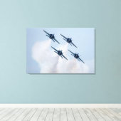 Blauwe Engelen Canvas Print (Insitu (Houten vloer))