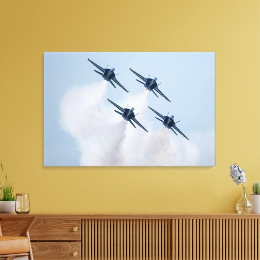 Blauwe Engelen Canvas Print (Insitu (Woonkamer))