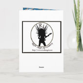 Blauwe engelen en duiven feestdagen kaart (Achterkant)