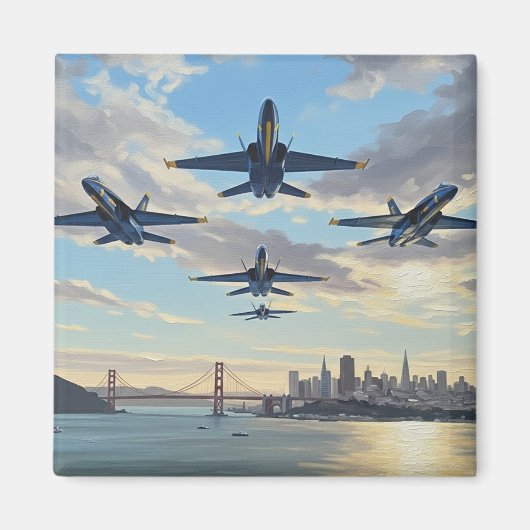 Blauwe Engelen in San Francisco Magneet (Voorkant)