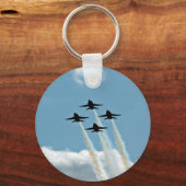 Blauwe engelen in show sleutelhanger (Voorkant)