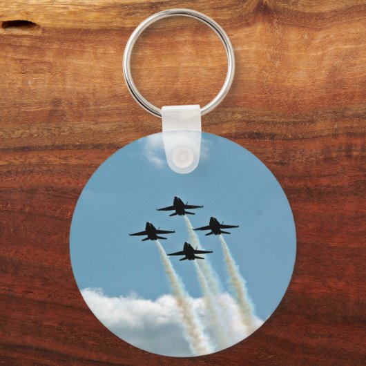 Blauwe engelen in show sleutelhanger (Voorkant)