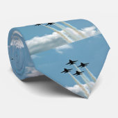 Blauwe engelen in show stropdas (Opgerold)