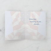 Blauwe engelen Saluut Bedankkaart (Binnen)