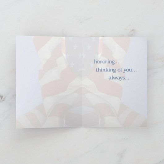 Blauwe engelen Saluut Bedankkaart (Binnen)