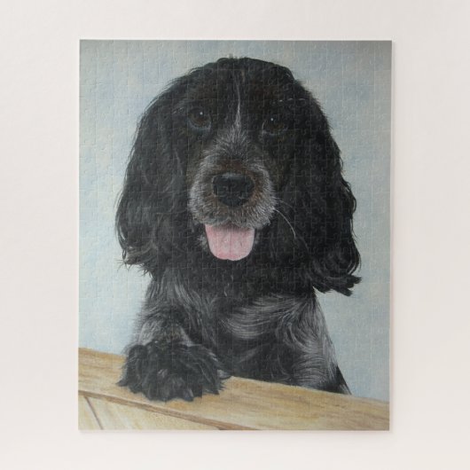 blauwe engelse kruidenhond erg schattige hond legpuzzel (Verticaal)