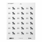 Blauwe Engelse Staffie Mopshond Tekst Etiket (Full Sheet)