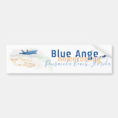 Blauwe engelsticker bumpersticker (Voorkant)