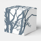 Blauwe Enkele Boom Boho Bruiloft Bedankdoosjes (Achterkant)