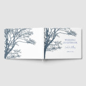 Blauwe Enkele Boom Boho Bruiloft Gastenboek (Volledig)