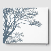 Blauwe Enkele Boom Boho Bruiloft Gastenboek (Achterkant)