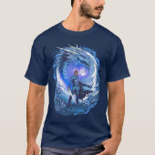 Blauwe eragon kunst t-shirt (Voorkant)
