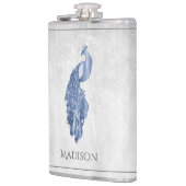 Blauwe erlenmeyer heupfles (Links)