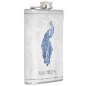 Blauwe erlenmeyer heupfles (Rechts)