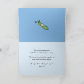 Blauwe erwt in een Kaart van een Baby shower van p (Binnen)