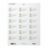 Blauwe erwt in een pod boy Baby shower Adresetiket Etiket (Full Sheet)