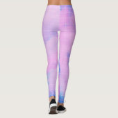 Blauwe esthetische hemel en roze wolken leggings (Achterkant)