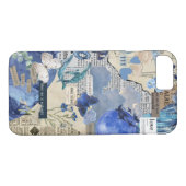 Blauwe esthetische iPhone & iPad Case –  Collage (Achterkant (Horizontaal))