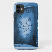 Blauwe Ethiopische Letters Kunst Case-Mate iPhone Case (Achterkant)