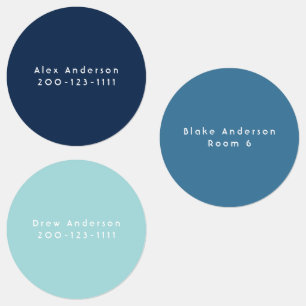 Blauwe etiketten van grote waterdichte zelfklevend labels