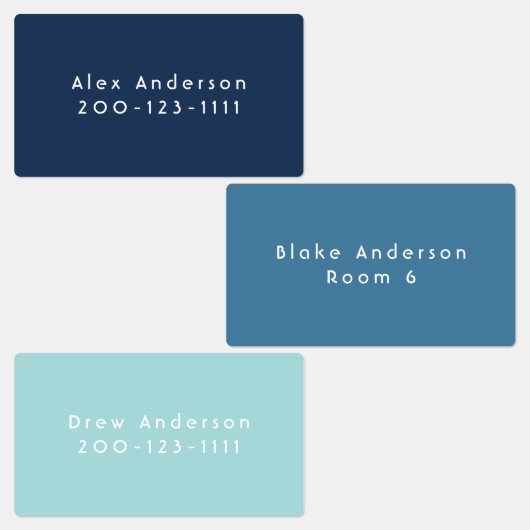 Blauwe etiketten van grote waterdichte zelfklevend labels (Groep)