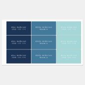 Blauwe etiketten van grote waterdichte zelfklevend labels (Vel)