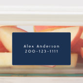 Blauwe etiketten van grote waterdichte zelfklevend labels (Aangebracht)