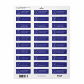 Blauwe etiketten van het Monogram (Full Sheet)