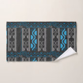 blauwe etnische aztec bad handdoek (Handdoek)