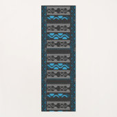 blauwe etnische aztec yogamat (Voorkant)