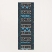 blauwe etnische aztec yogamat (Achterkant)