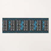 blauwe etnische aztec yogamat (Voorkant (horizontaal))